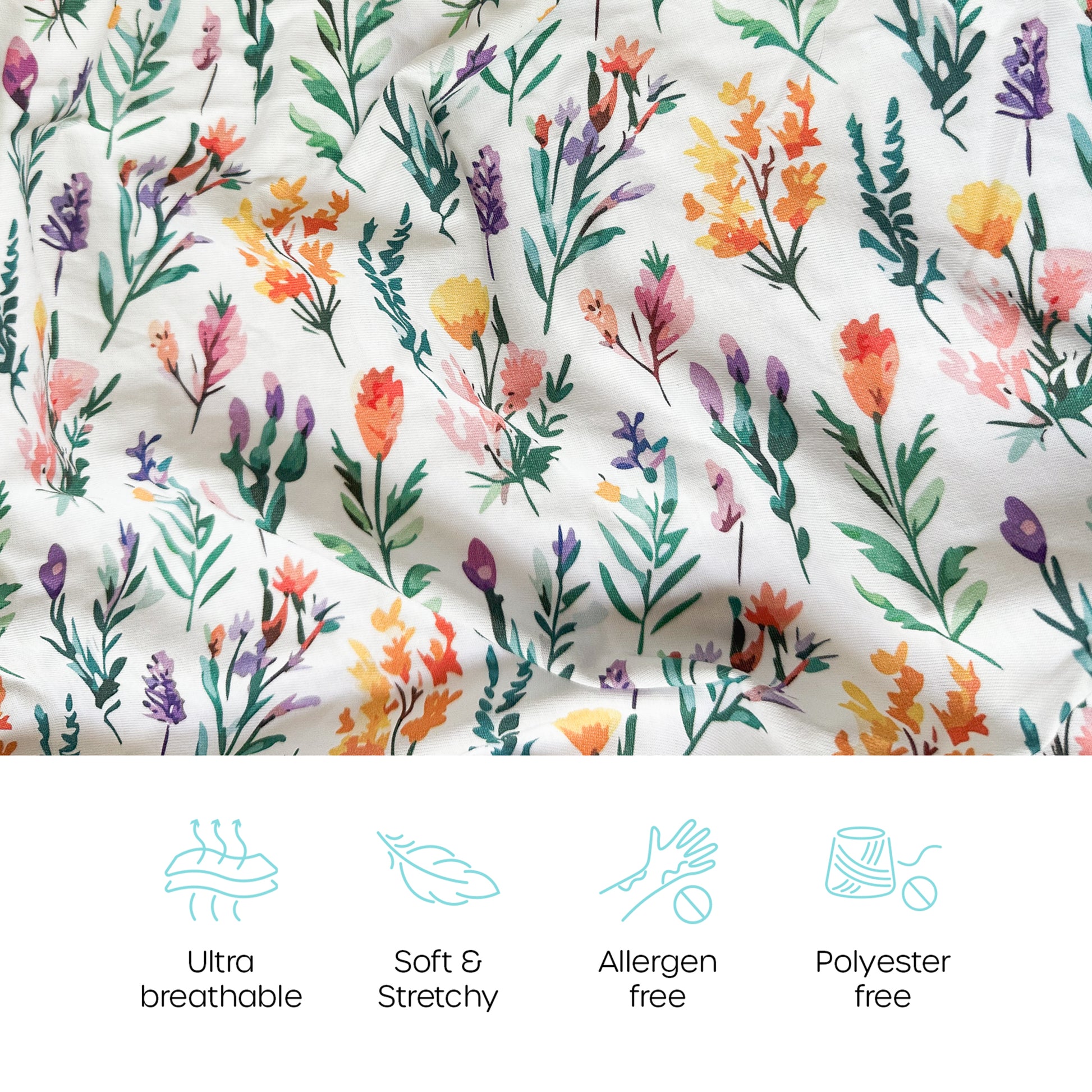 Ultra-soft, stretchy travel crib sheets made from organic cotton, machine washable and allergen-free