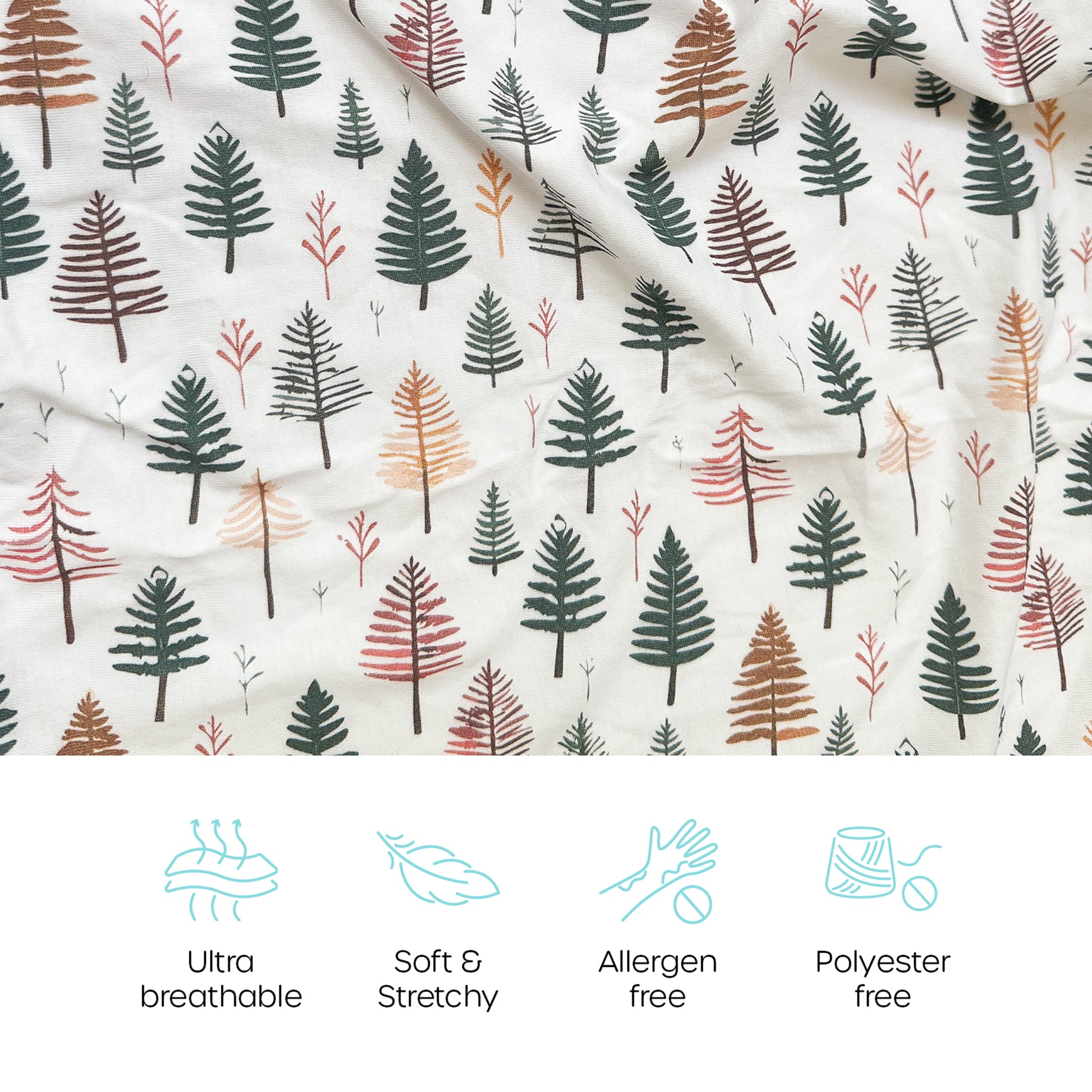 Ultra-soft, stretchy travel crib sheets made from organic cotton, machine washable and allergen-free