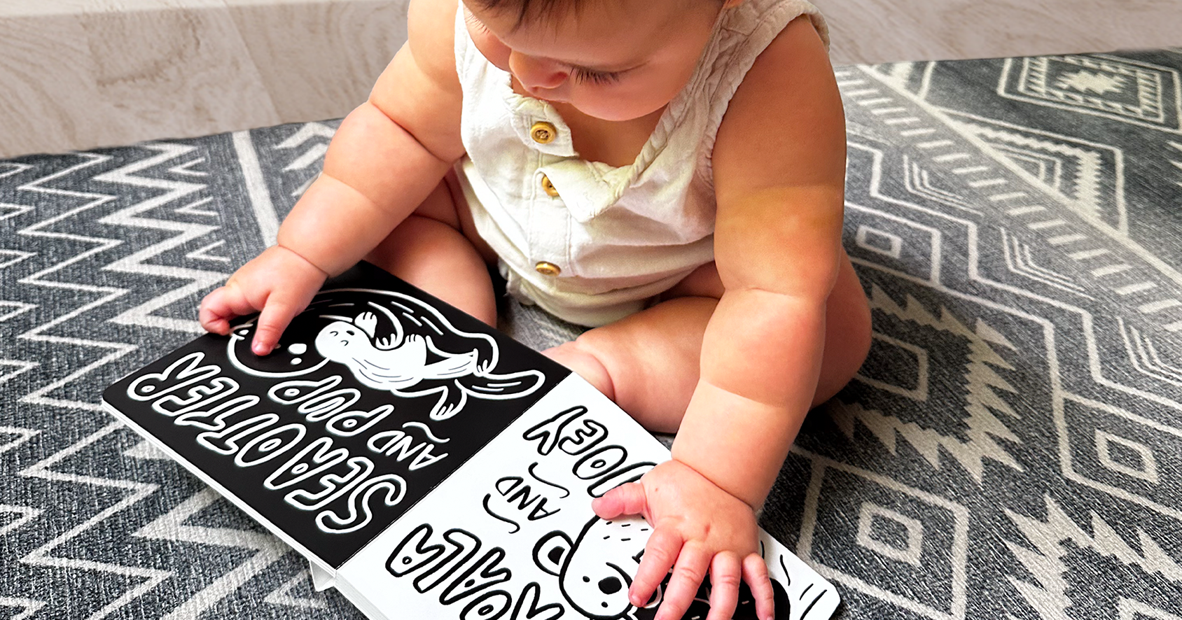 black and white board book moms and babies for infants