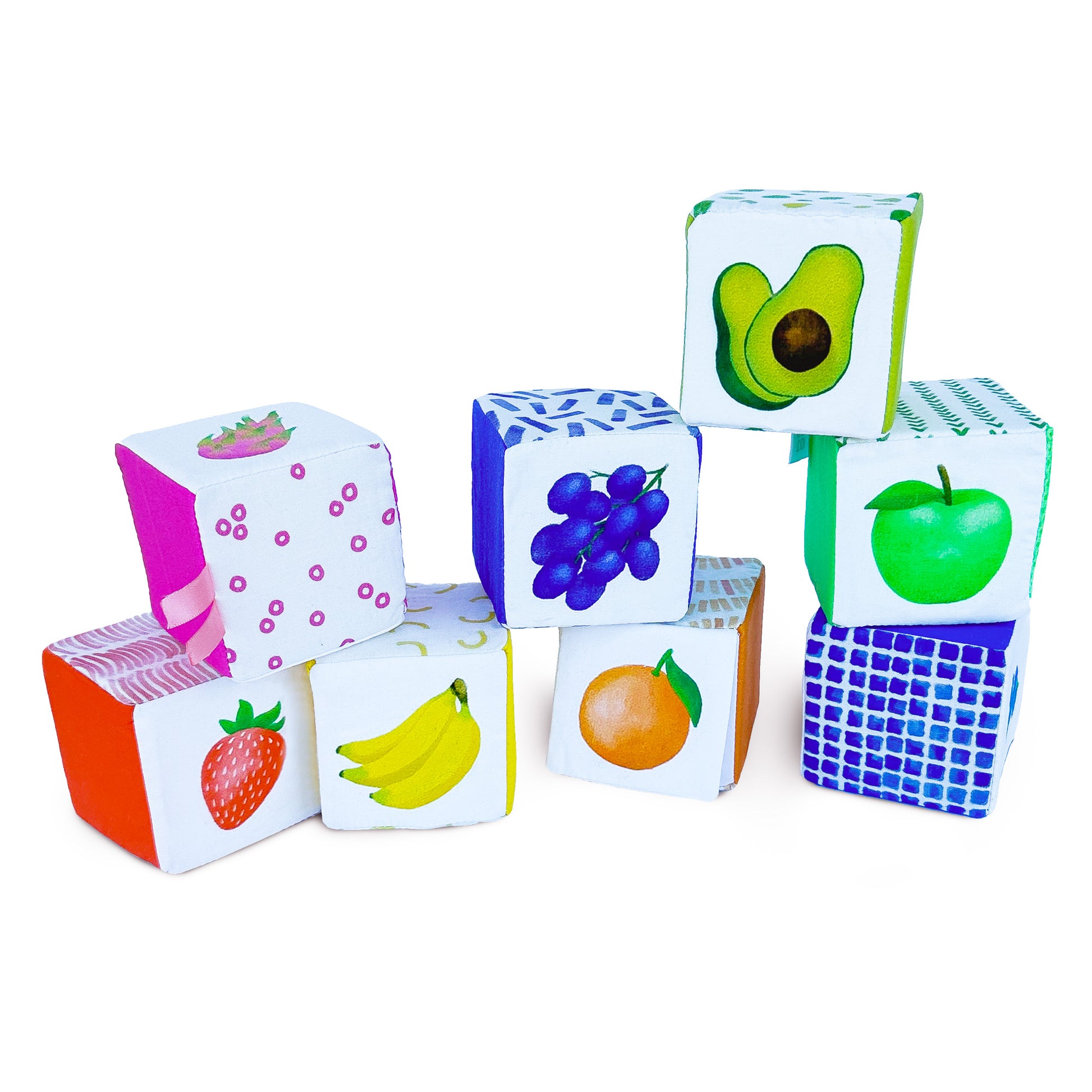 Rainbow Soft Fabric Baby Block Set