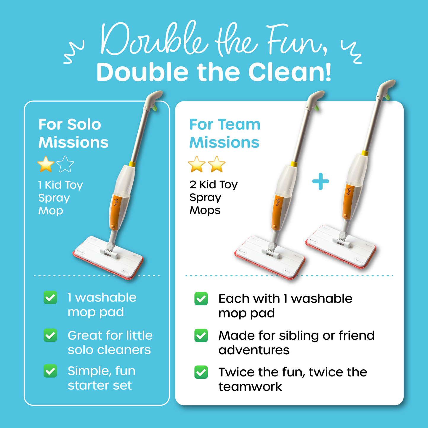 Single mop or 2-mop bundle? A guide to choosing the best deal on Quiggly kid spray mops