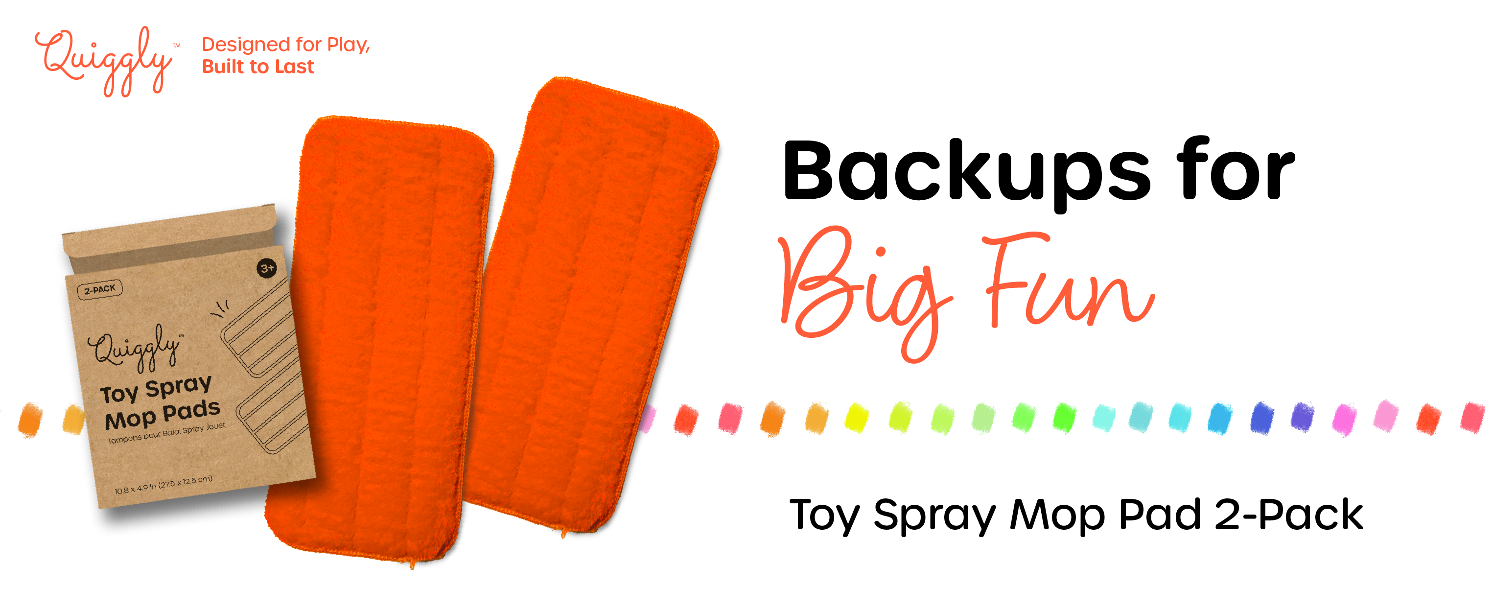 Toy Spray Mop Pad 2-Pack - Backups for Big Fun