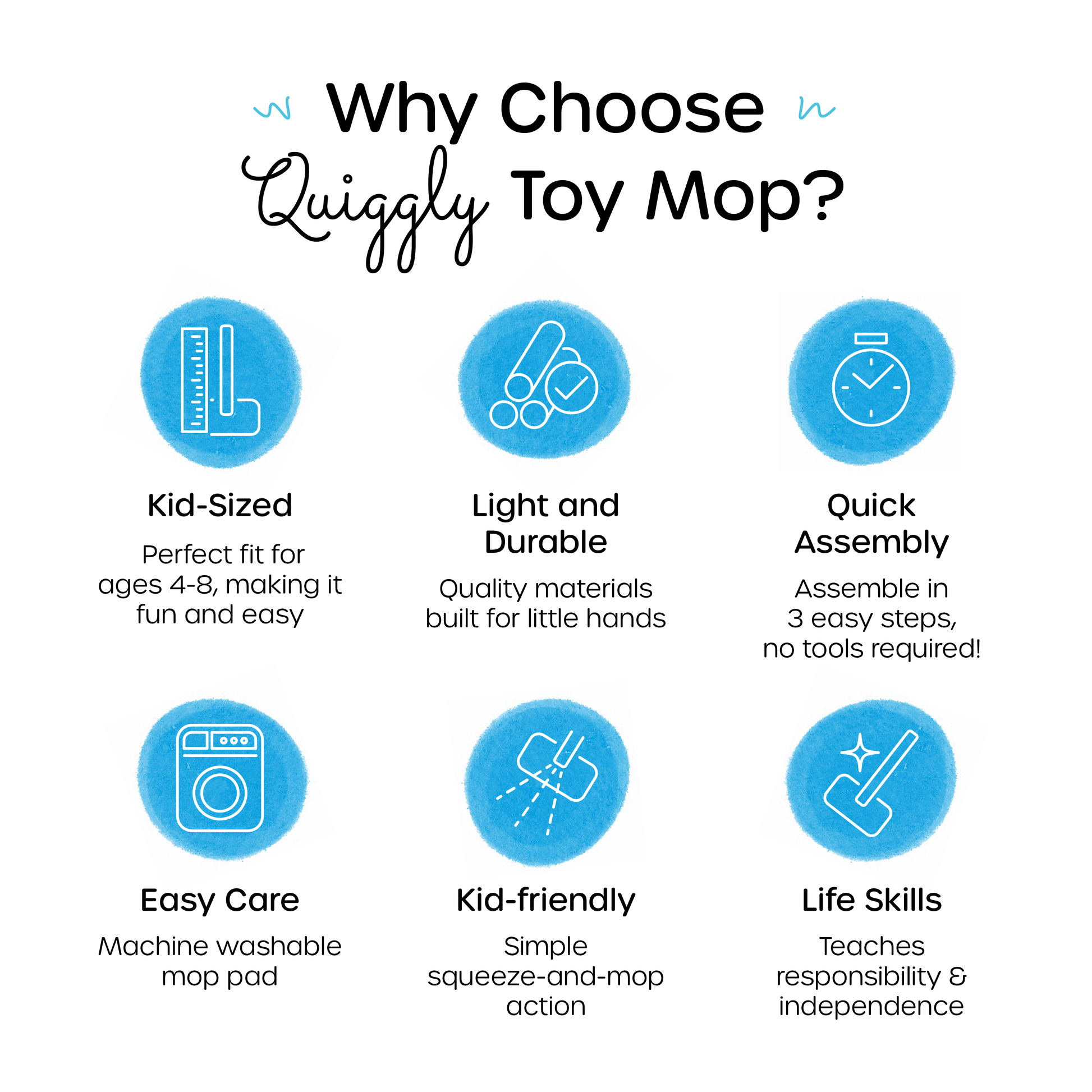 Kid-friendly cleaning toy that encourages responsibility and role play